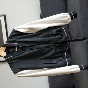 Men's Black and White Spring/Fall Transitional Bomber